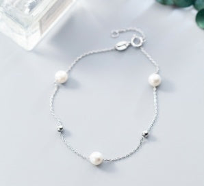 Temperament Beads Synthetic Pearl Bracelet