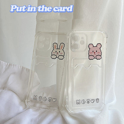 Cartoon Transparent Card Case Phone Case