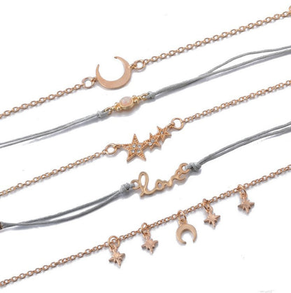 New Temperament Star Moon Personality Pendant Bracelet